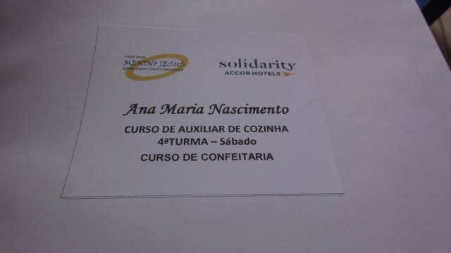 Formatura Auxiliar de Cozinha 19/11/2016